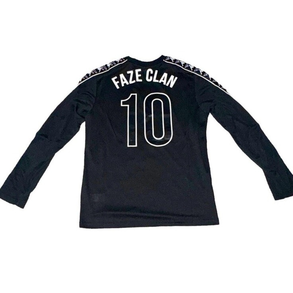 KAPPA X FAZE CLAN mens‎ long sleeve JERSEY  Black Size Small Limited/Rare 2019
